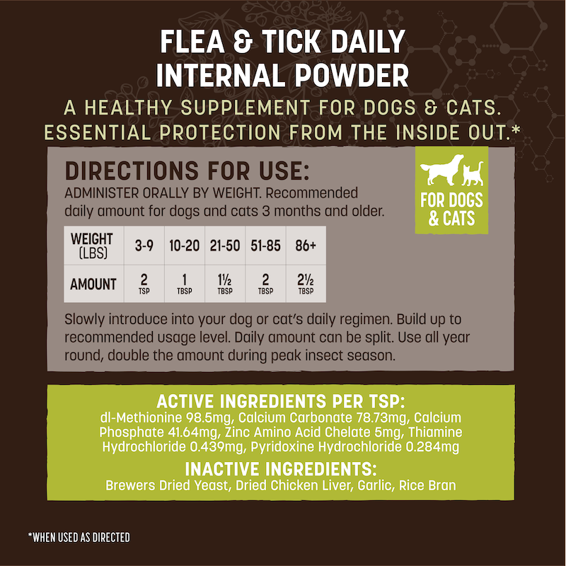 Earth Animal Flea and Tick Daily Intestinal Dog Powder (1lb)