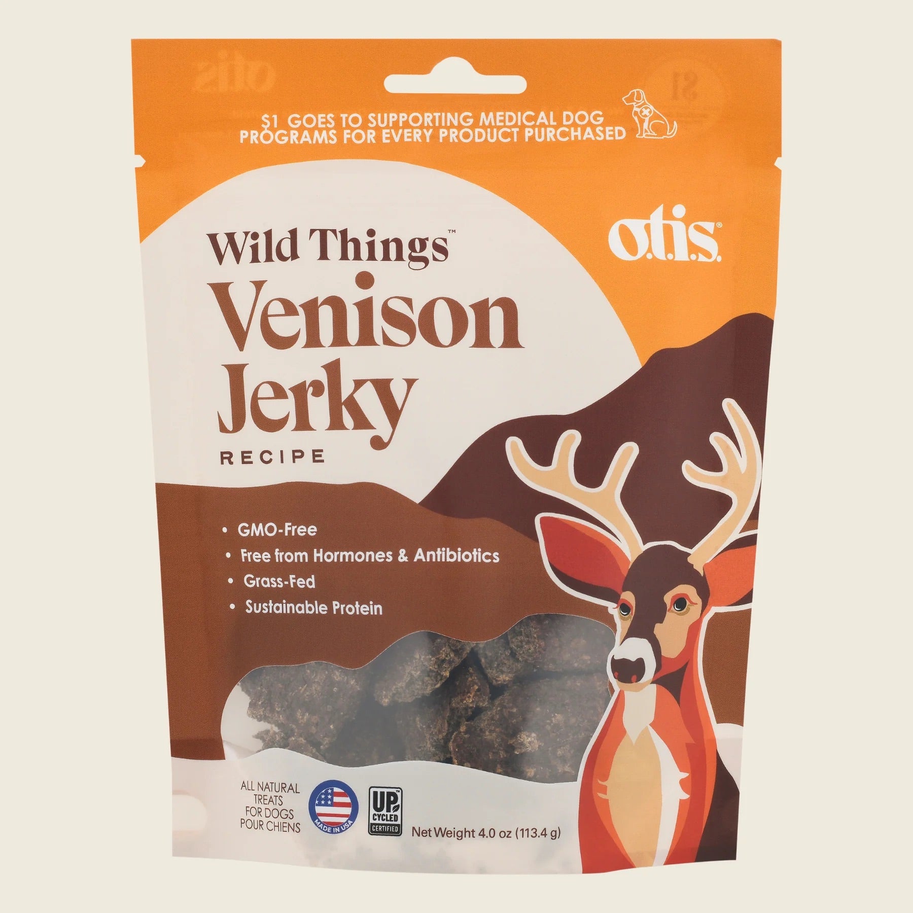 Otis Venison Jerky Dog Treats (4oz)