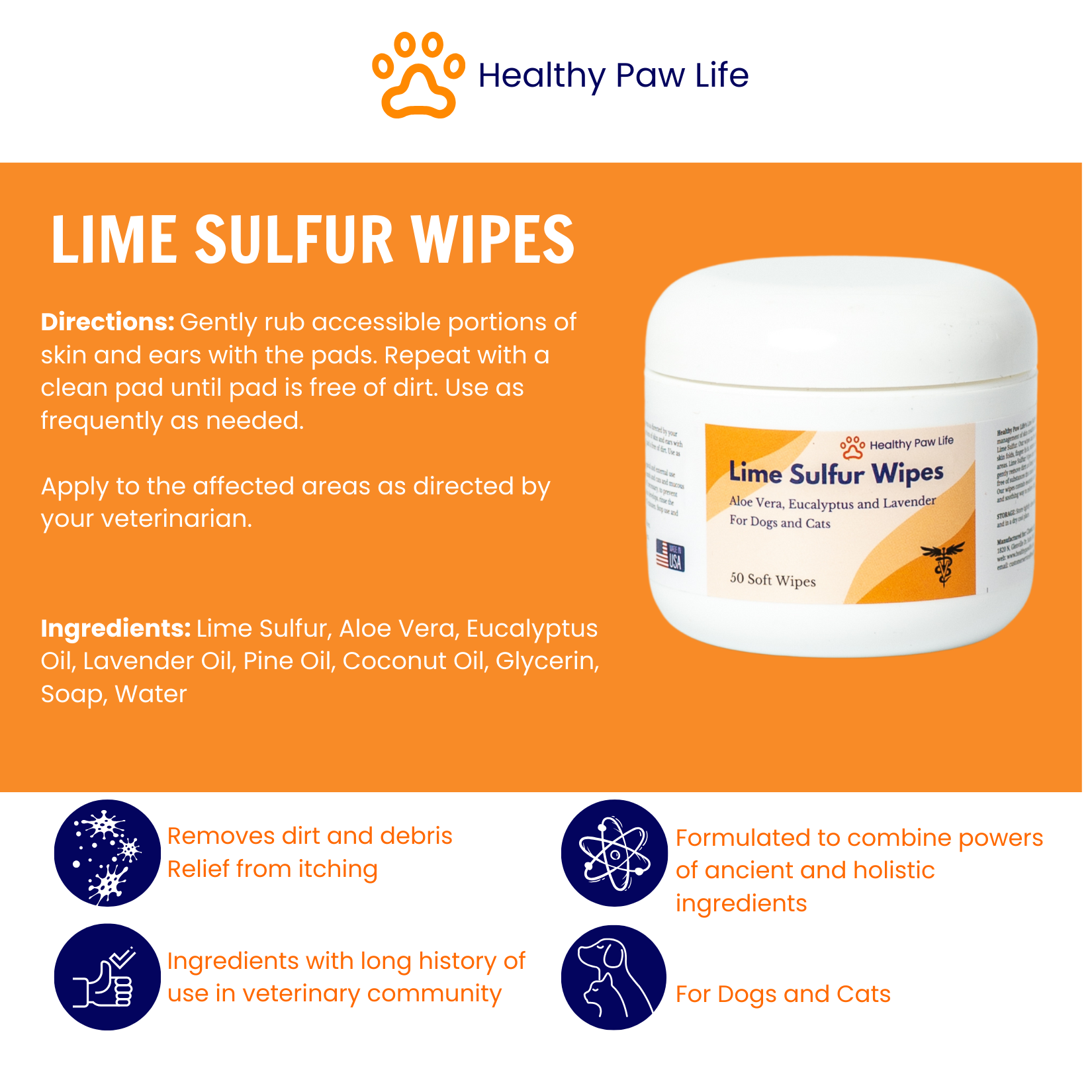Lime Sulfur Wipes