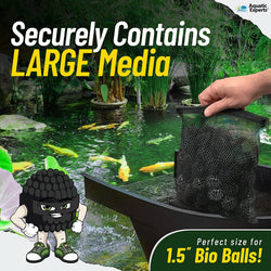 Mesh Bags for Bio Ball Filter Media - Ideal for Aquarium & Pond Filtration - Made in USA