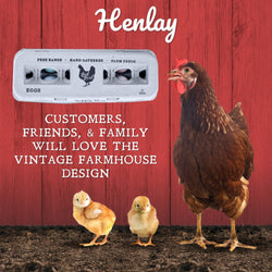 Henlay Laid Local Egg Cartons- Adorable Printed Vintage Design- 25, 90, or 250