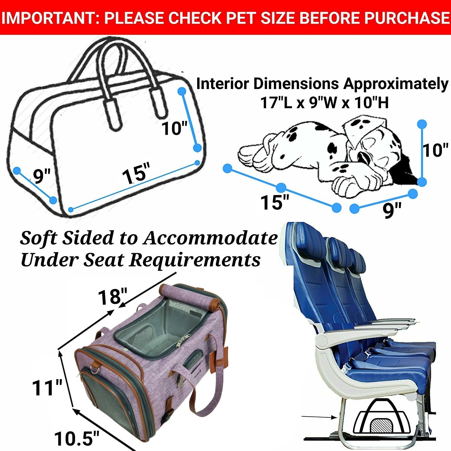 Mr. Peanut's Gold Series Airline Compliant Pet Carrier