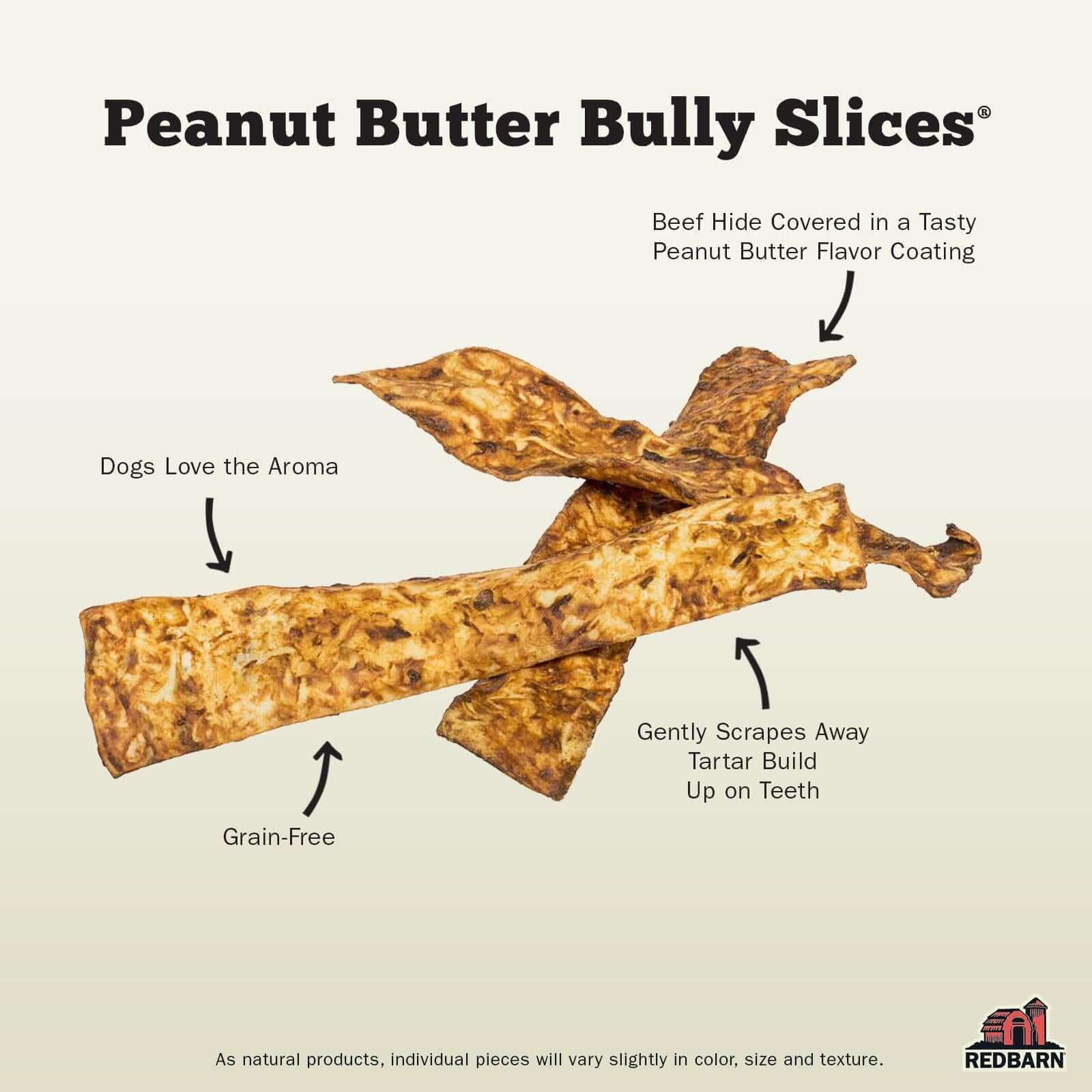 Redbarn Dog Bully Slices® Peanut Butter Flavor (9oz)