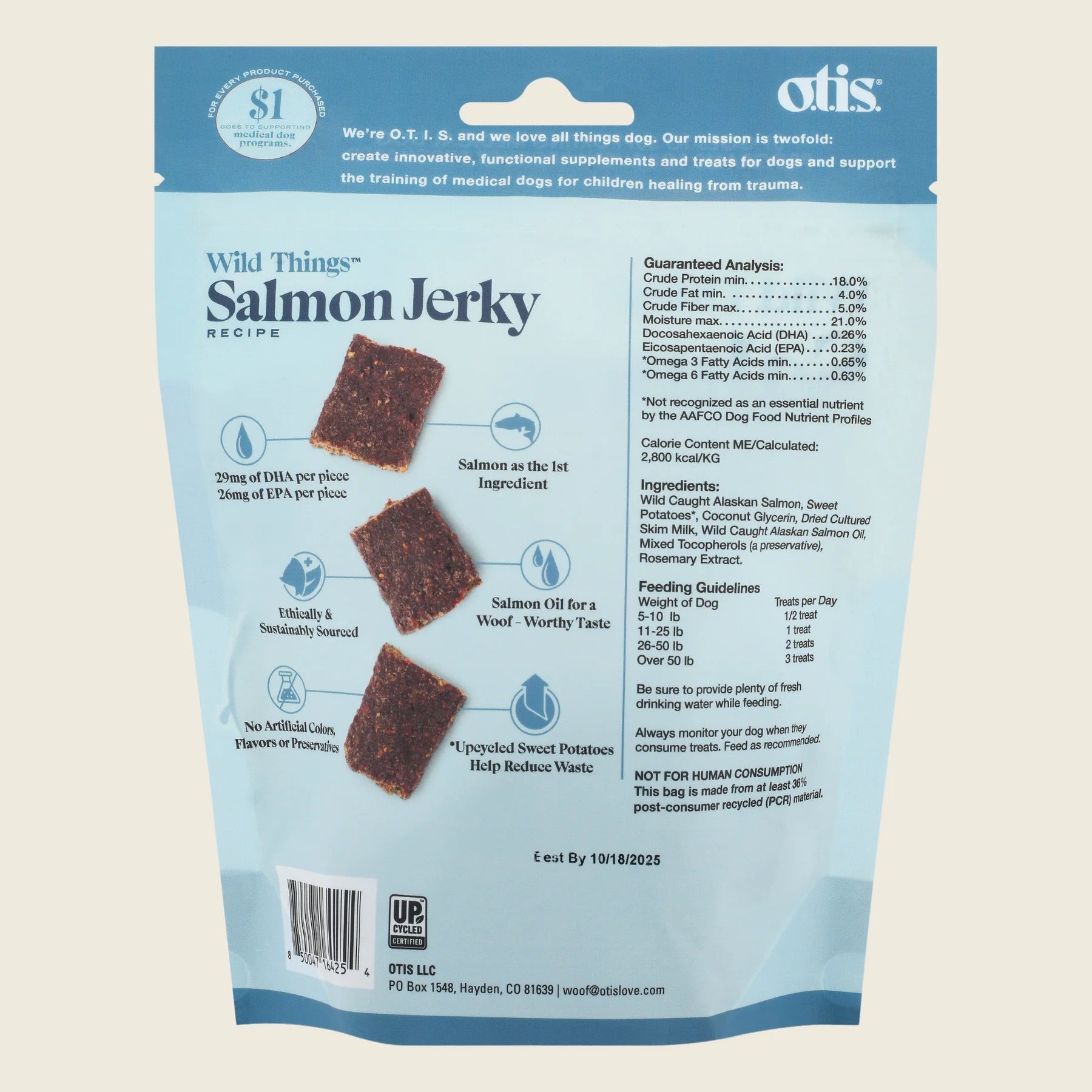 Otis Salmon Jerky Dog Treats (4oz)