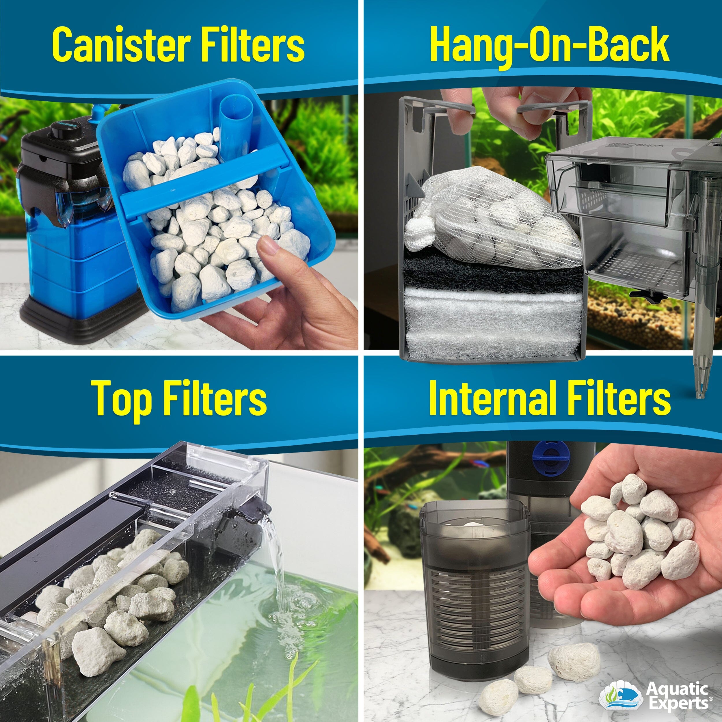 AquaMaze Aquarium Bio Media – for Freshwater & Saltwater Tanks, Compatible with Canister, Sump & HOB Filters