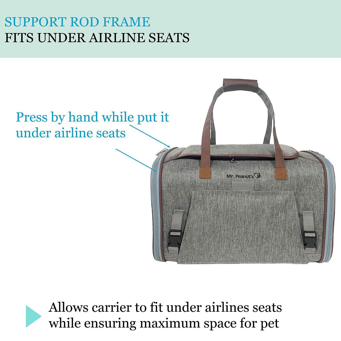 Mr. Peanut's Gold Series Standard Size Airline Compliant Expandable Pet Carrier V3.0