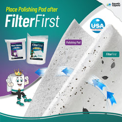 Aquarium Bundle includes Filter First 12" x 72" and Polishing Pad 100 Micron 1 Pack