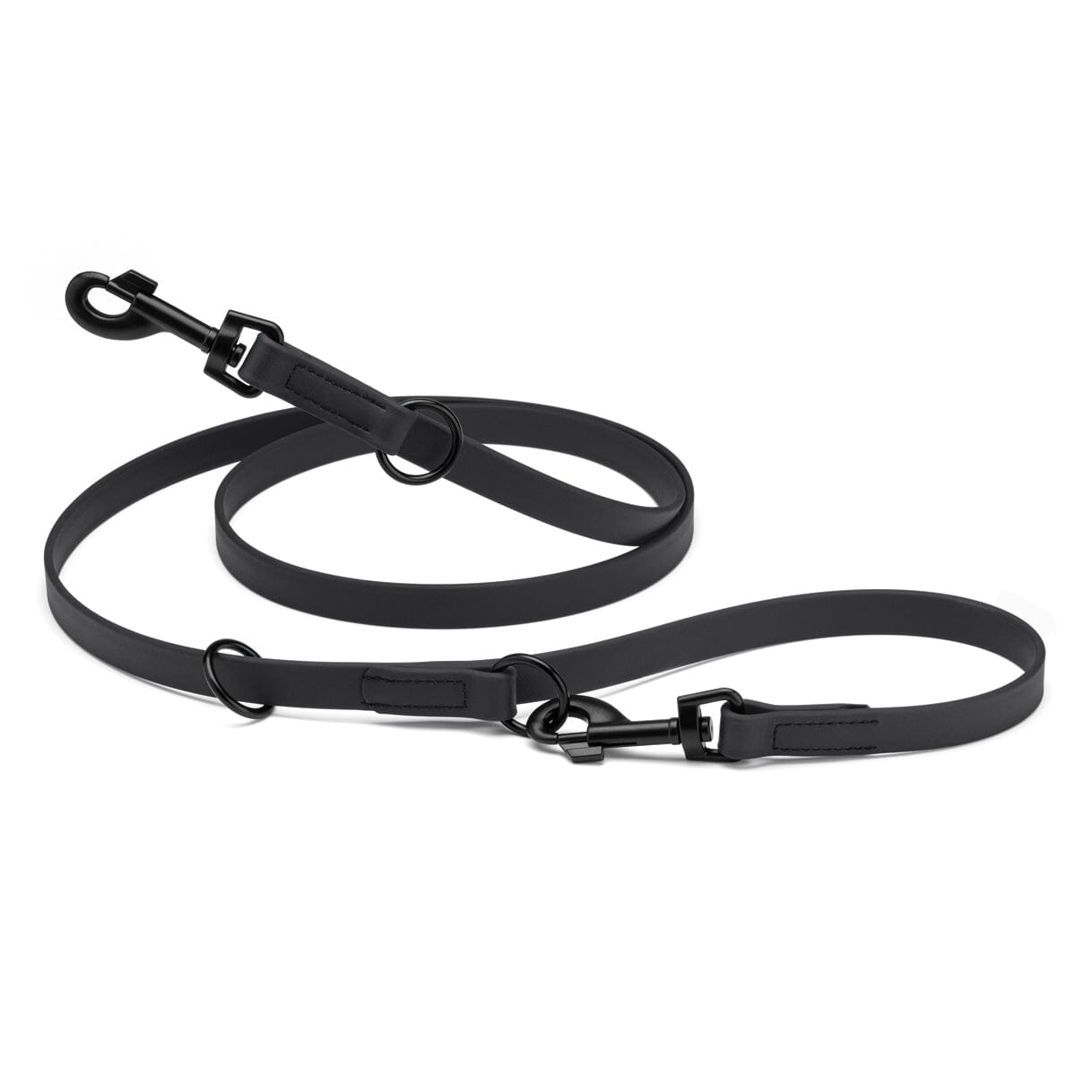 Biothane Adjustable Multi-Purpose Dog Leash with Black Hardware, 7FT