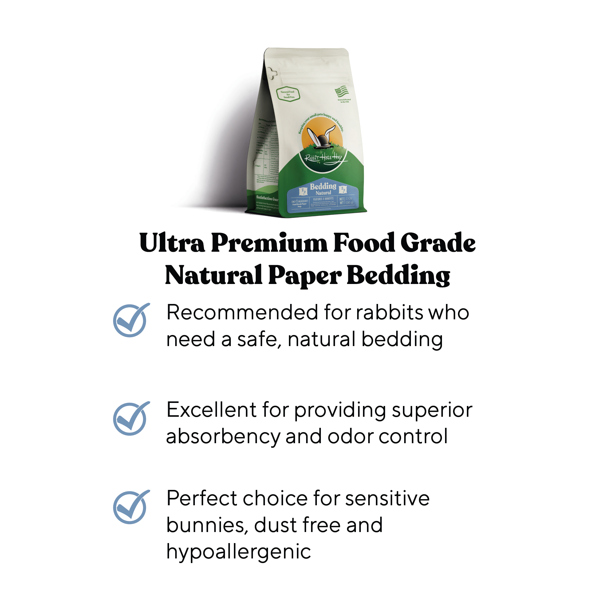 Rabbit Hole Hay Ultra Premium Food Grade Natural Bedding