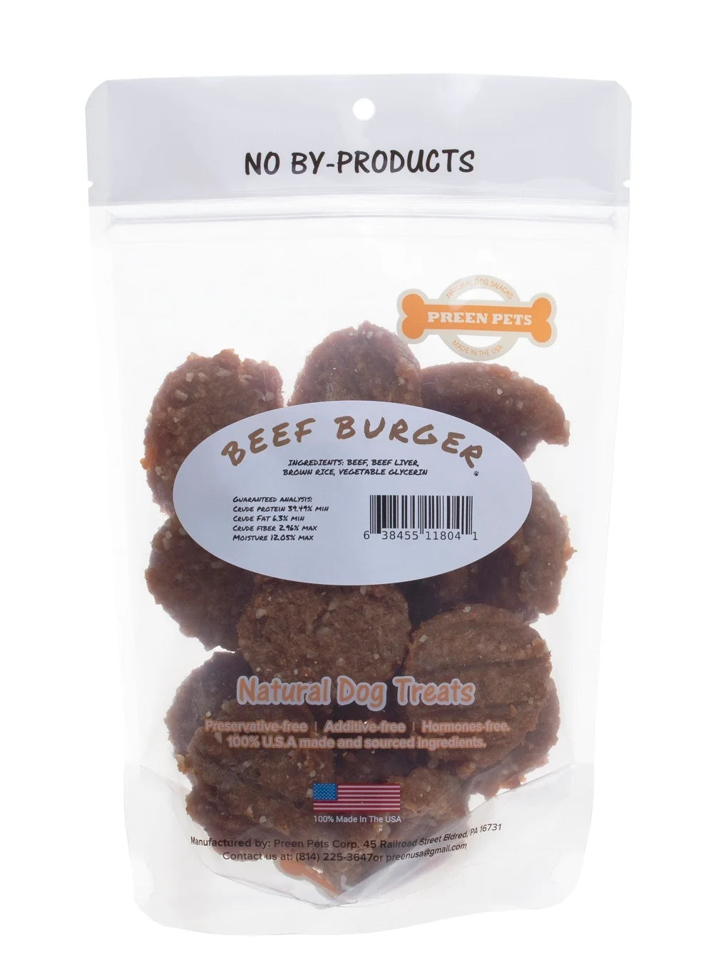 Preen Pets Beef Burger