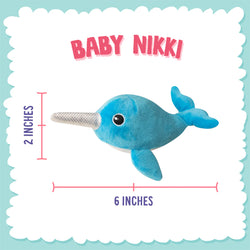 6inch Sungarooz Baby Nikki the Narwhal Dog Toy