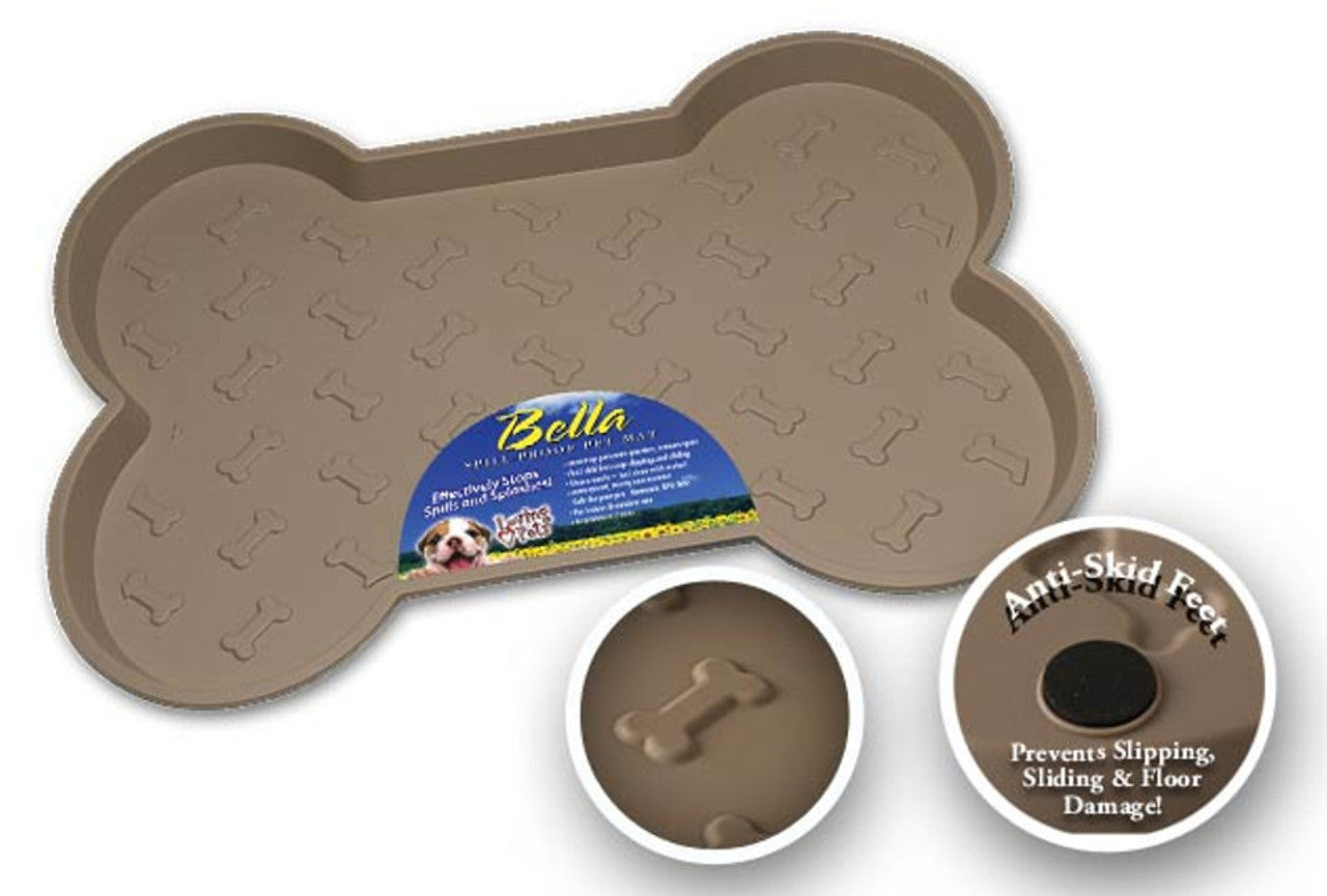 LOVING PETS BELLA ALFOMBRILLA FORMA HUESO TAN LG