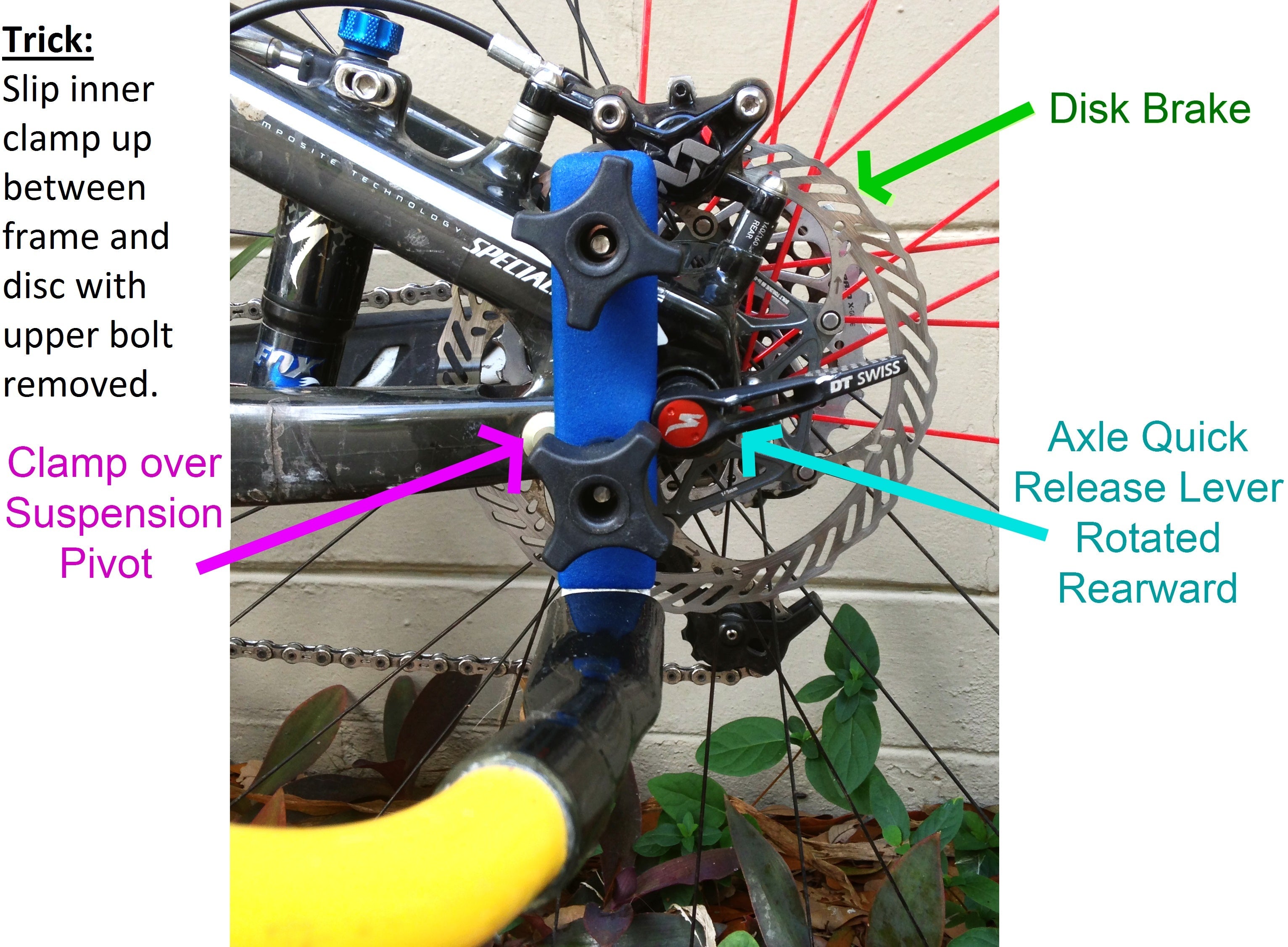 Chain-Stay Clamp for Right or Left Side Attachment