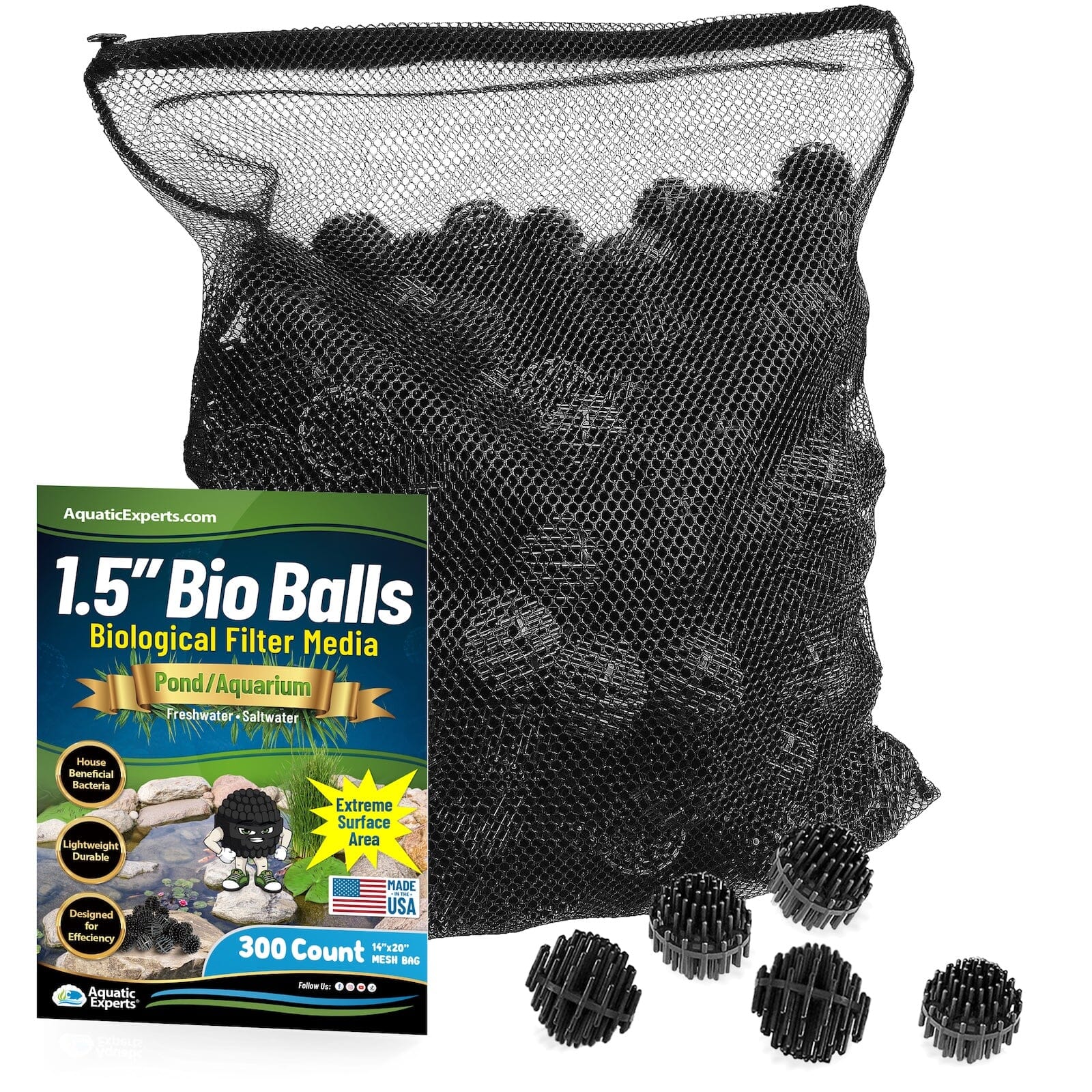Bio Balls Filter Media - 1.5 Inch Large Bio Ball for Pond Filter - Perfect Bio Balls for Pond Filter Media – Made in The USA