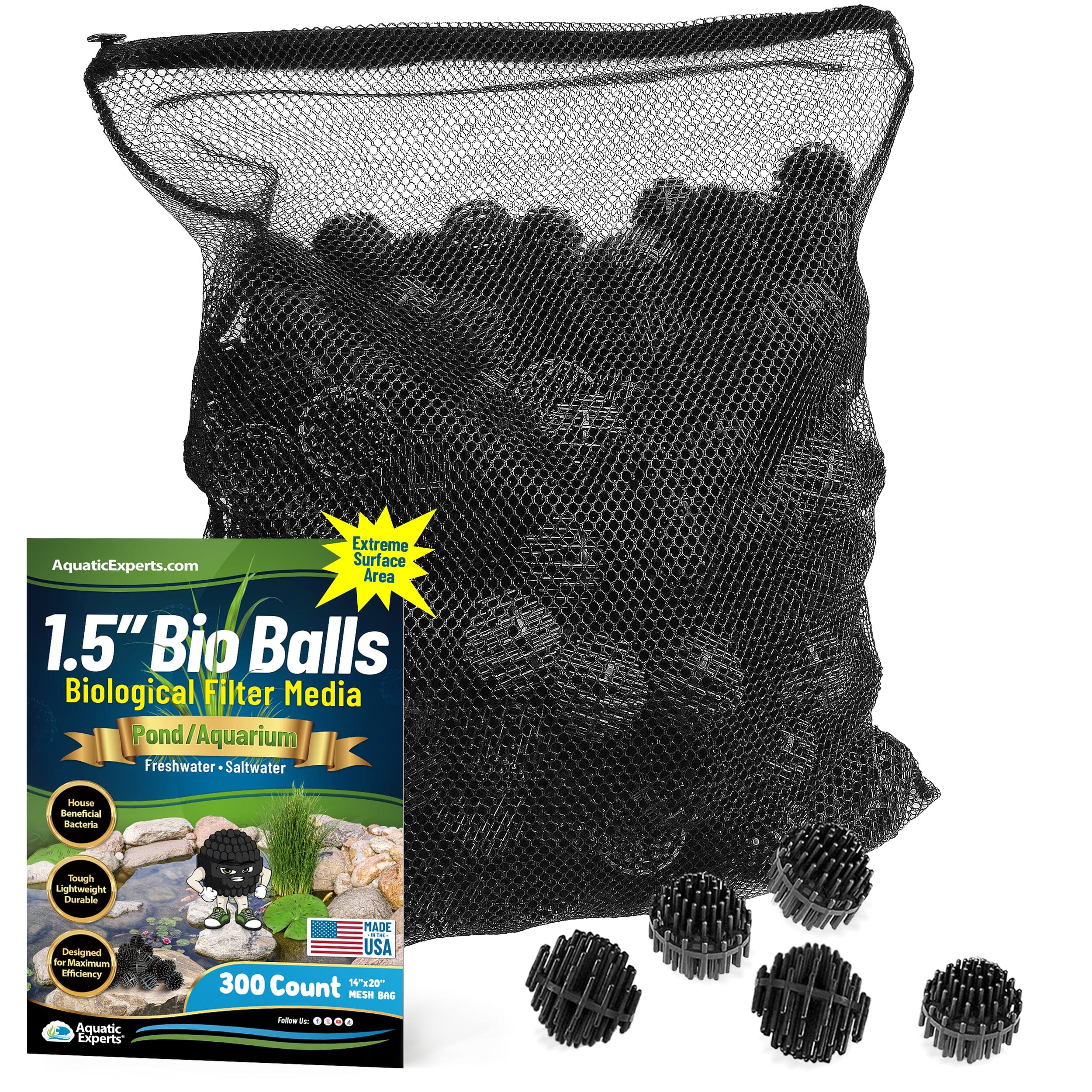 Bio Balls Filter Media - 1.5 Inch Large Bio Ball for Pond Filter - Perfect Bio Balls for Pond Filter Media – Made in The USA