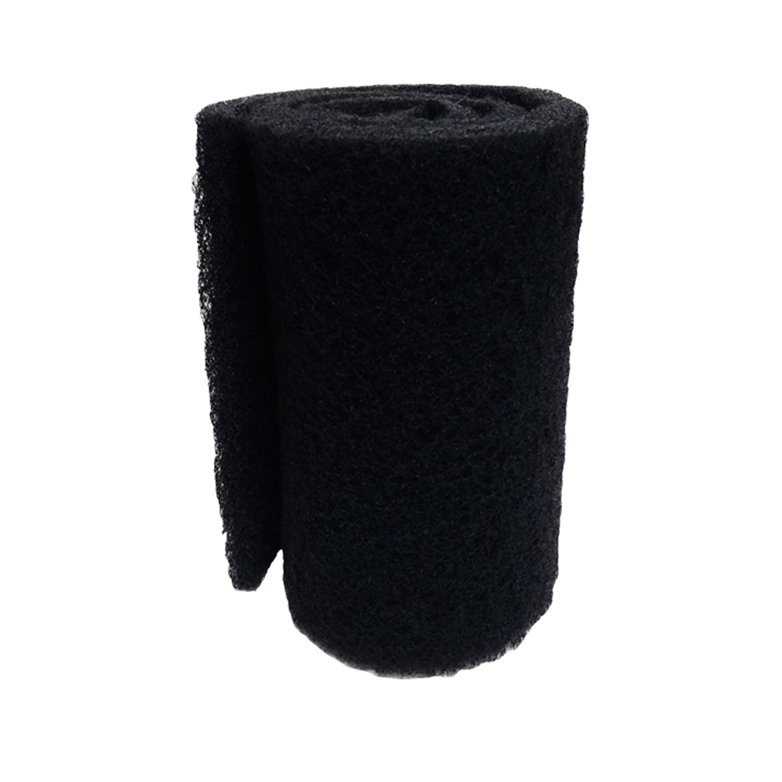 Classic Koi Pond Filter Pad COARSE - Black Bulk Roll Filter Media, Ultra-Durable Latex Coated for Fish Ponds