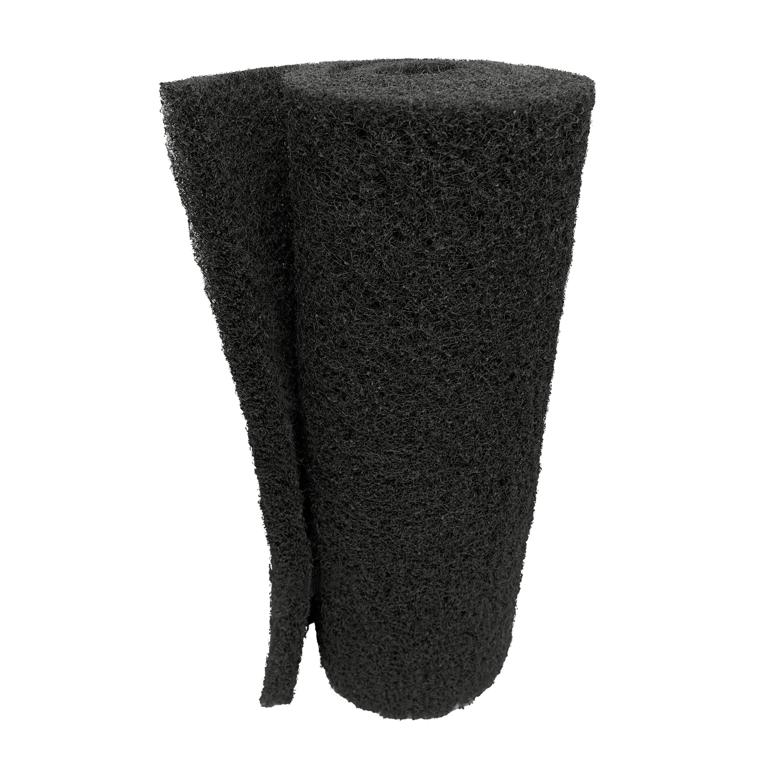 Classic Koi Pond Filter Pad COARSE - Black Bulk Roll Filter Media, Ultra-Durable Latex Coated for Fish Ponds