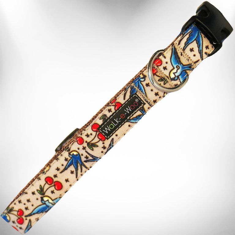 Walk-e-Woo Tattoo Dog Collars, Leads, and Bows - 4 Styles
