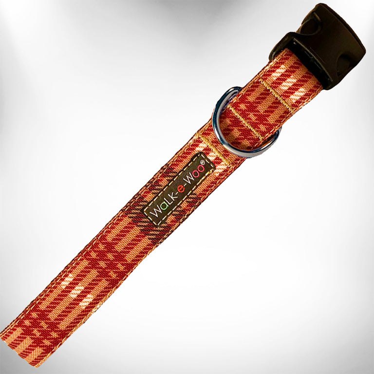 Walk-e-Woo Plaid Dog Collars, Leads, and Bows - 4 Styles