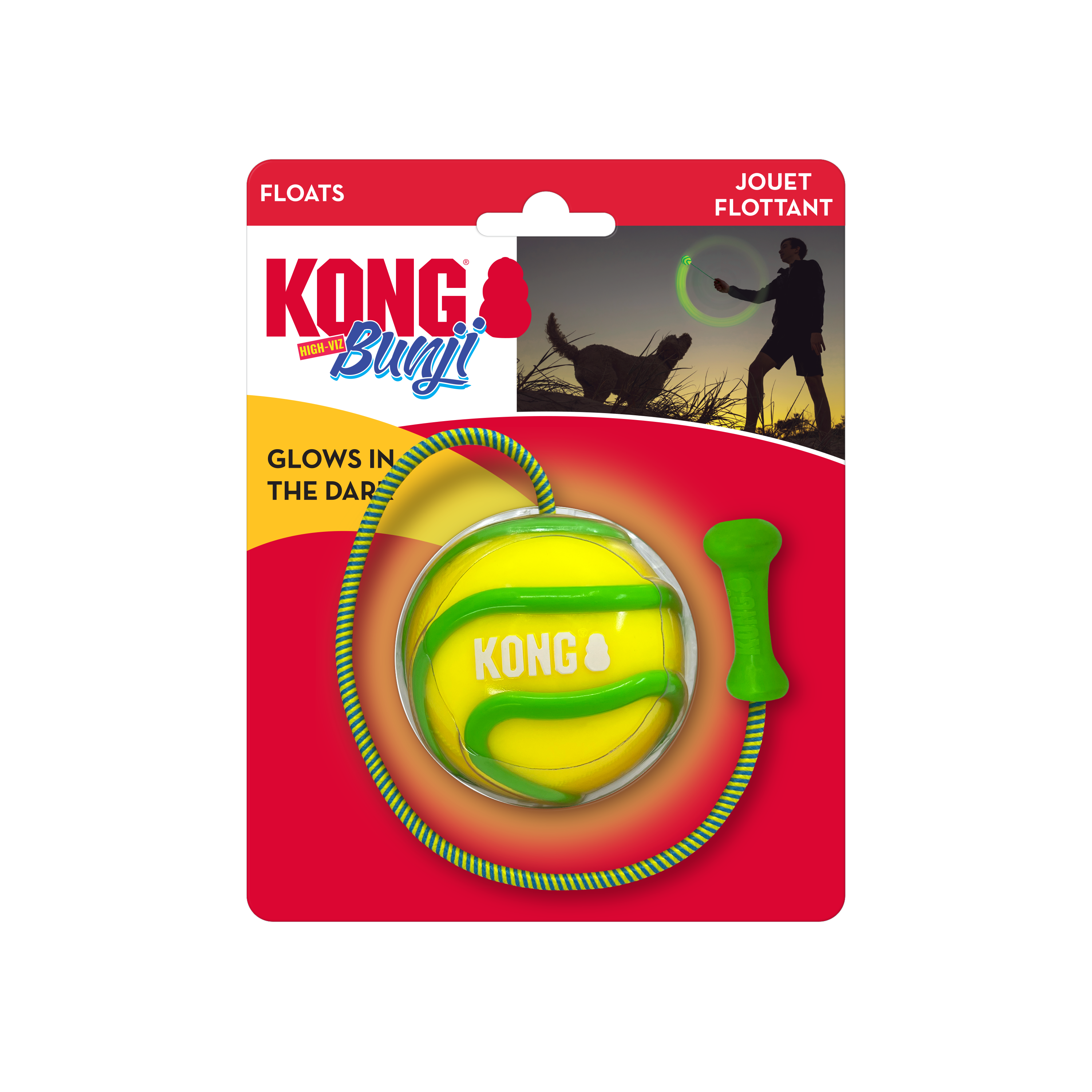 Kong Bunji High-Viz Ball Assorted Large