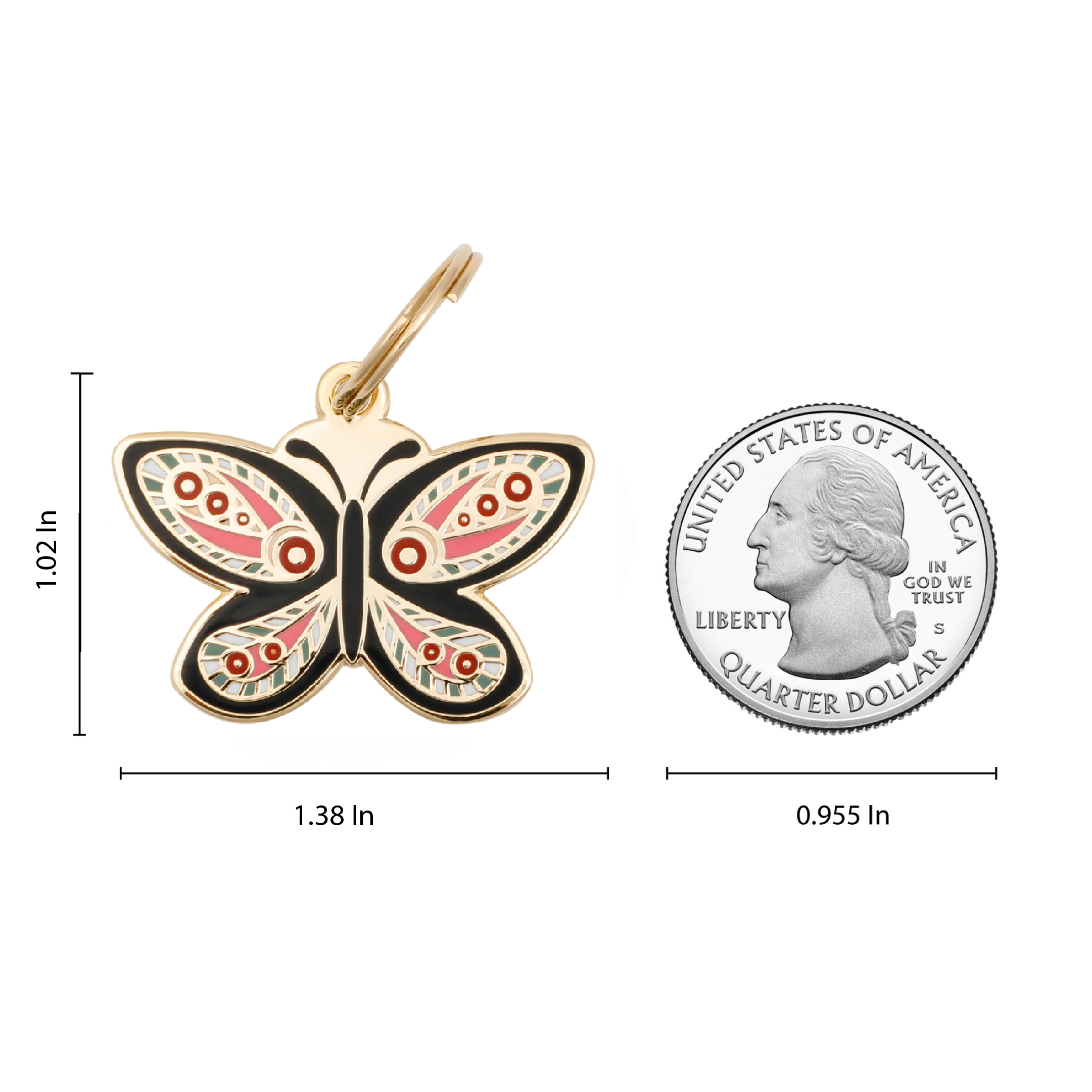 Butterfly Pet ID Tag