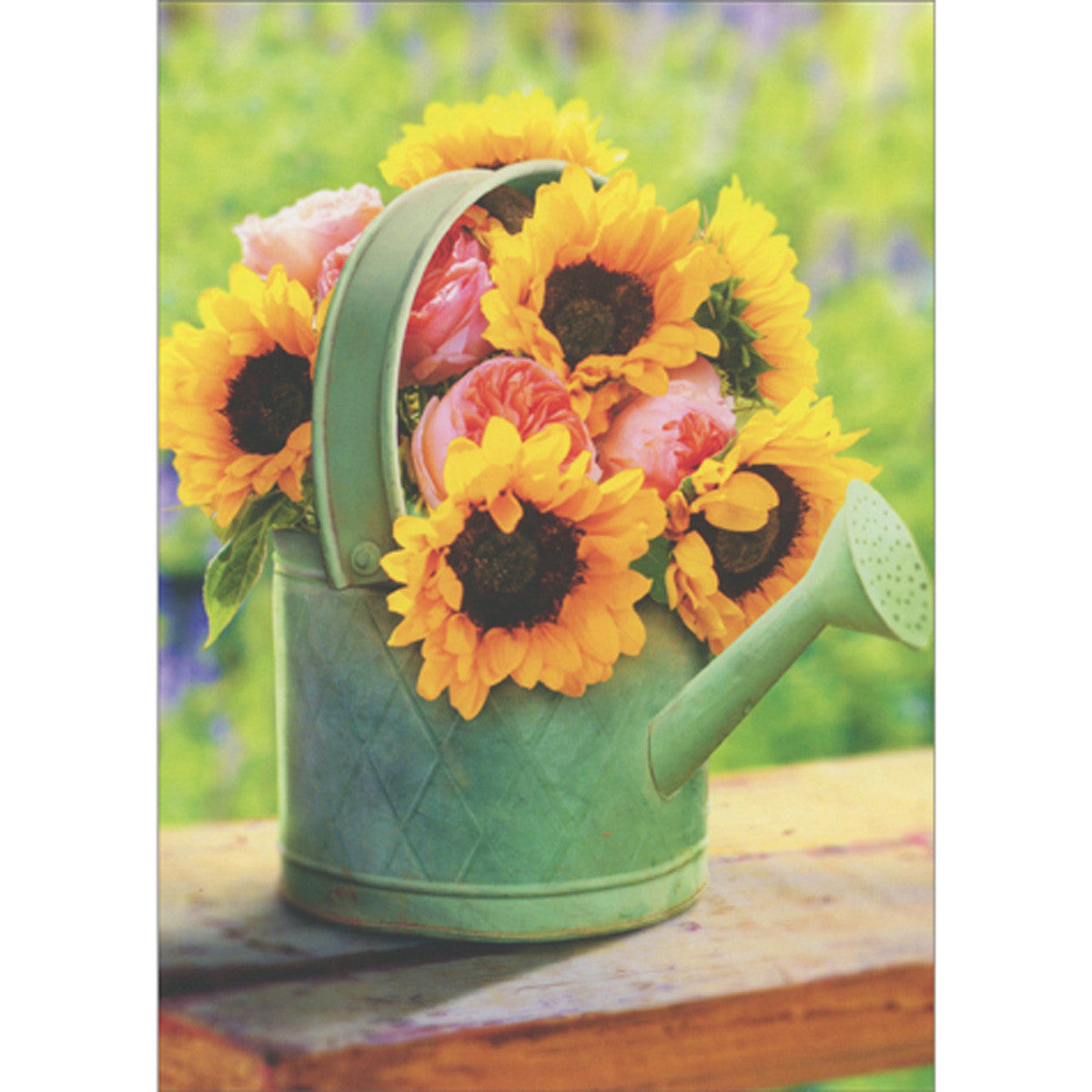 Avanti Flower Bouquet Watering Can Greeting Card