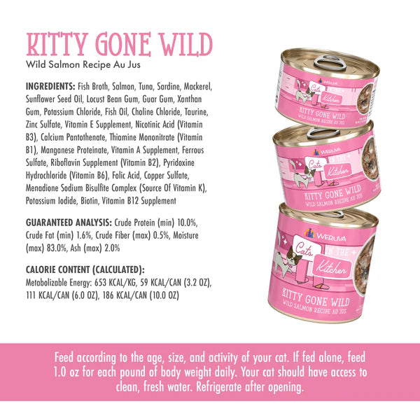 Cats in the Kitchen Kitty Gone Wild Wild Salmon Recipe Au Jus (10oz)