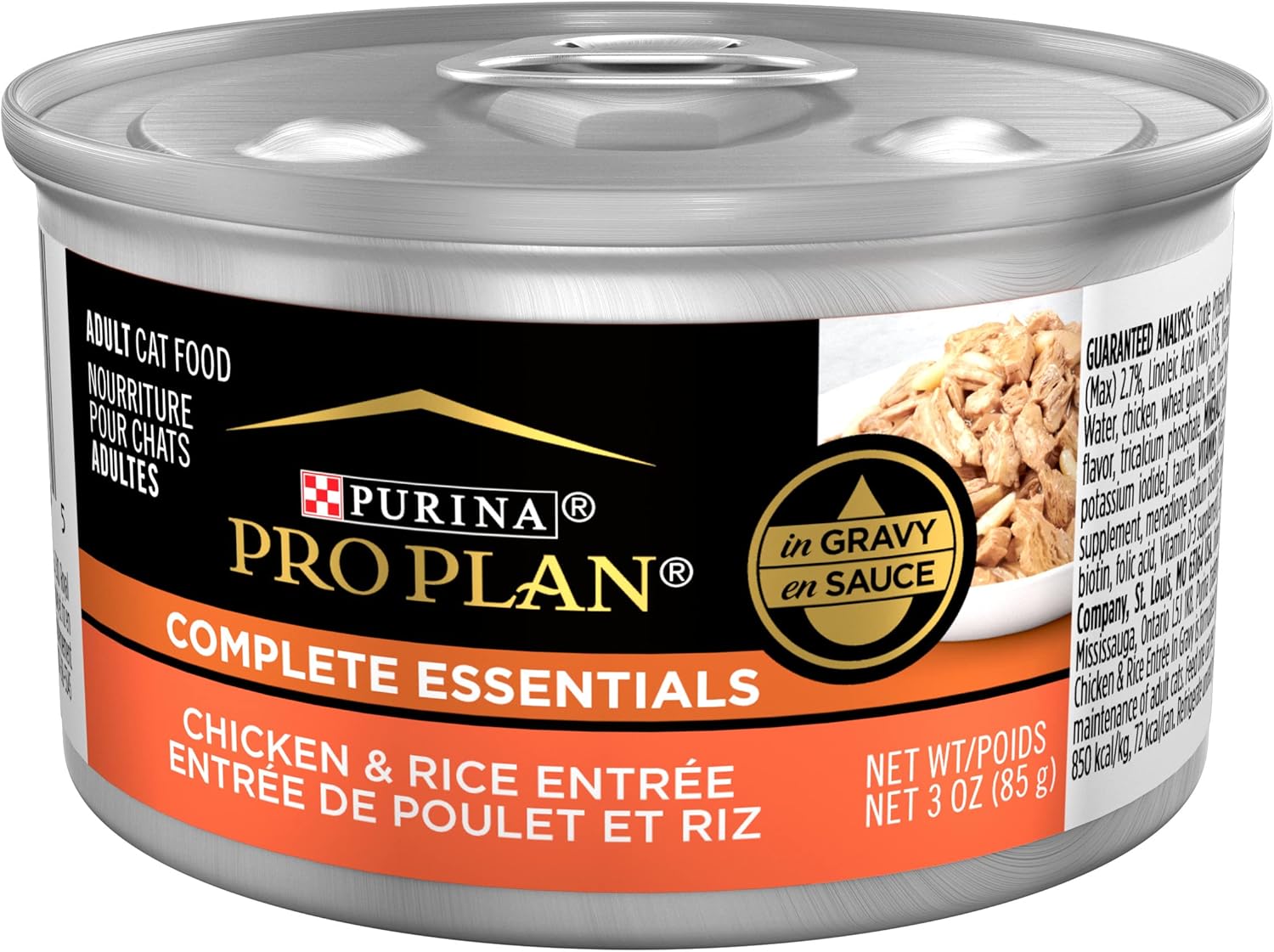 Pro Plan Complete Essentials White Meat Chicken & Vegetable Entrée in Gravy Wet Cat Food (3oz)