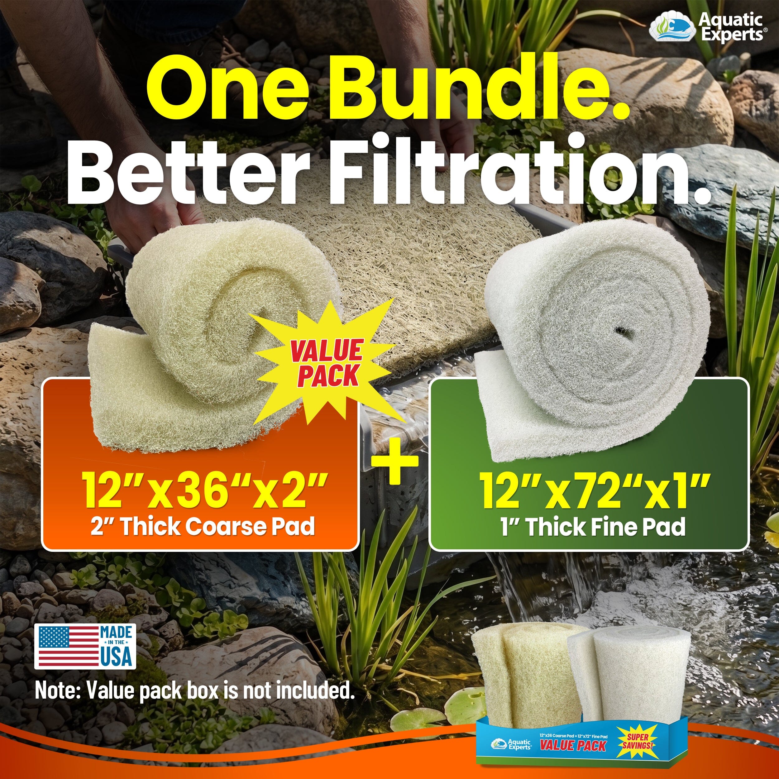 Crystal Clear Pond Bundle – Cream & White Pads | Aquatic Experts