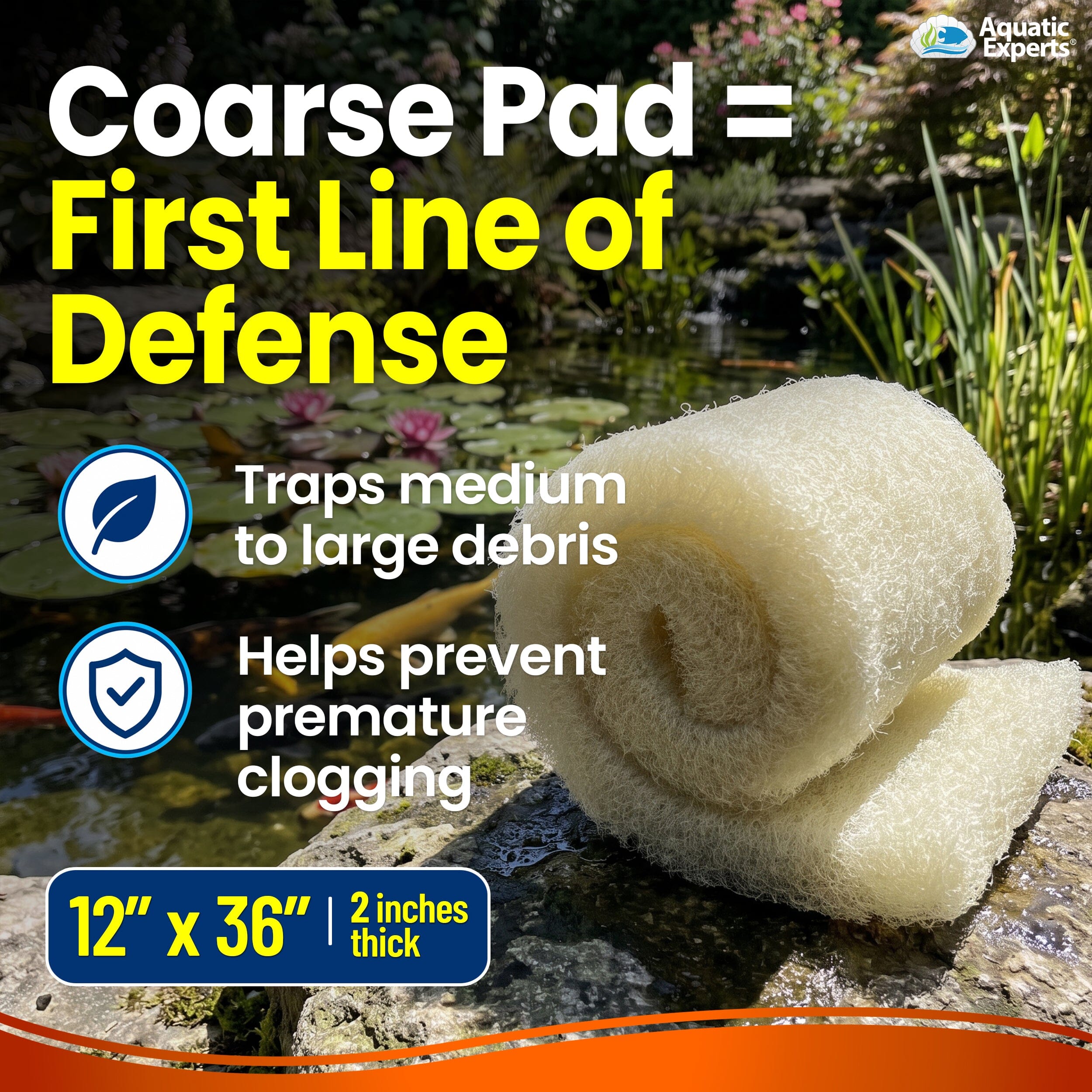 Crystal Clear Pond Bundle – Cream & White Pads | Aquatic Experts