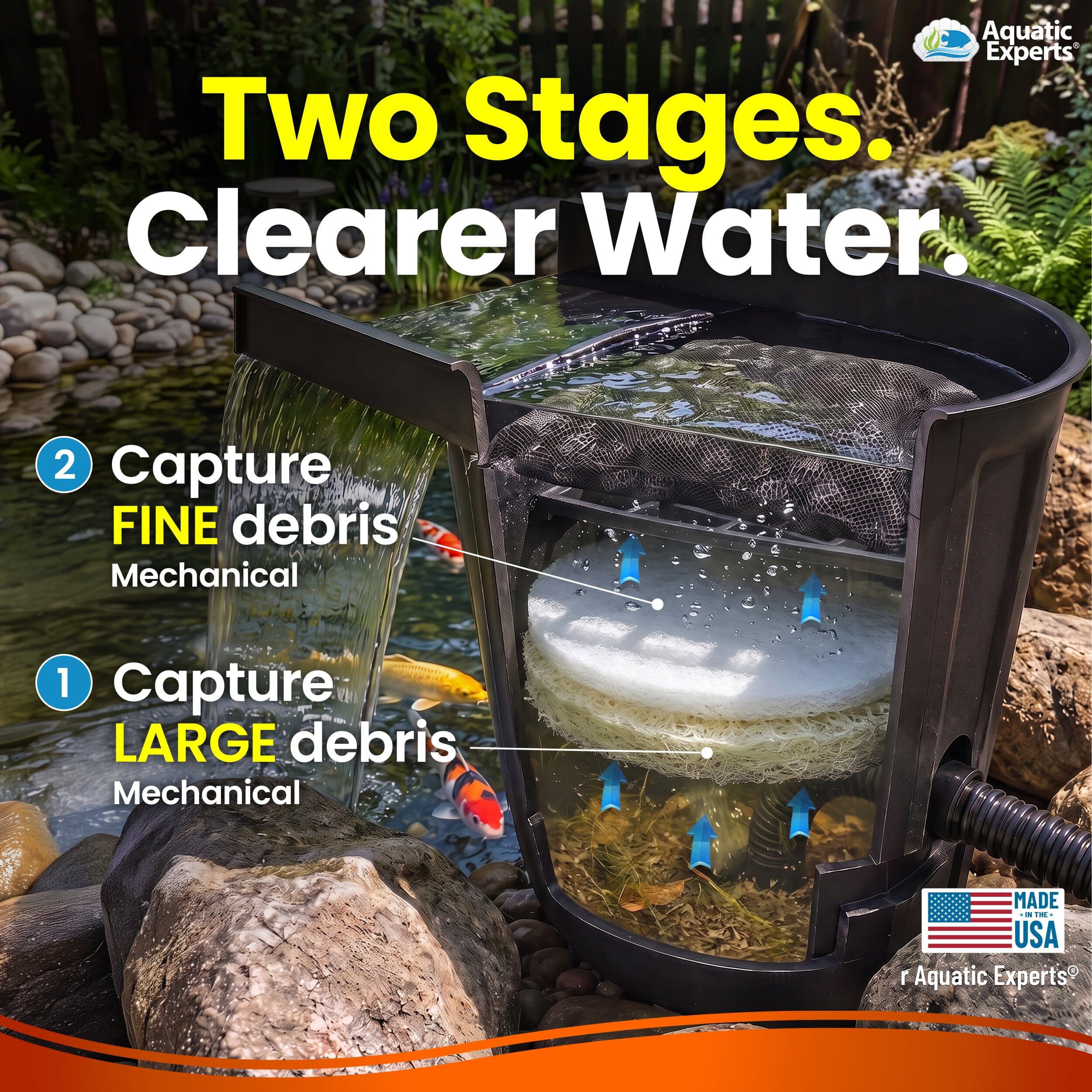 Crystal Clear Pond Bundle – Cream & White Pads | Aquatic Experts