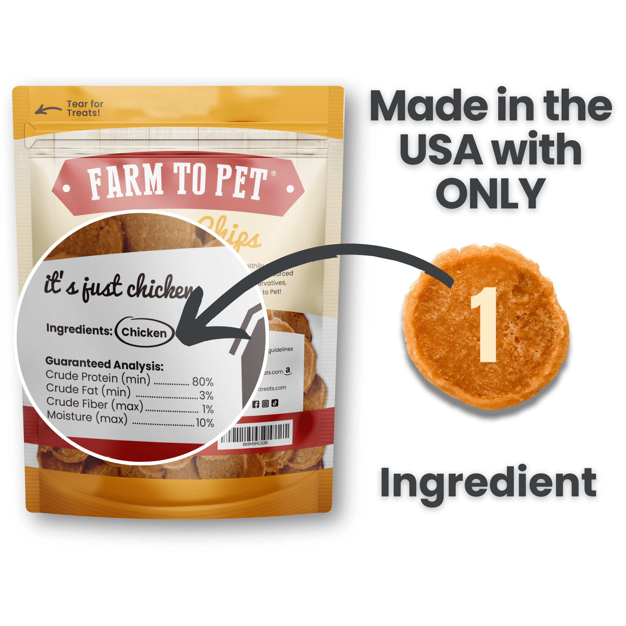 Farm To Pet Chicken Chips for Dogs