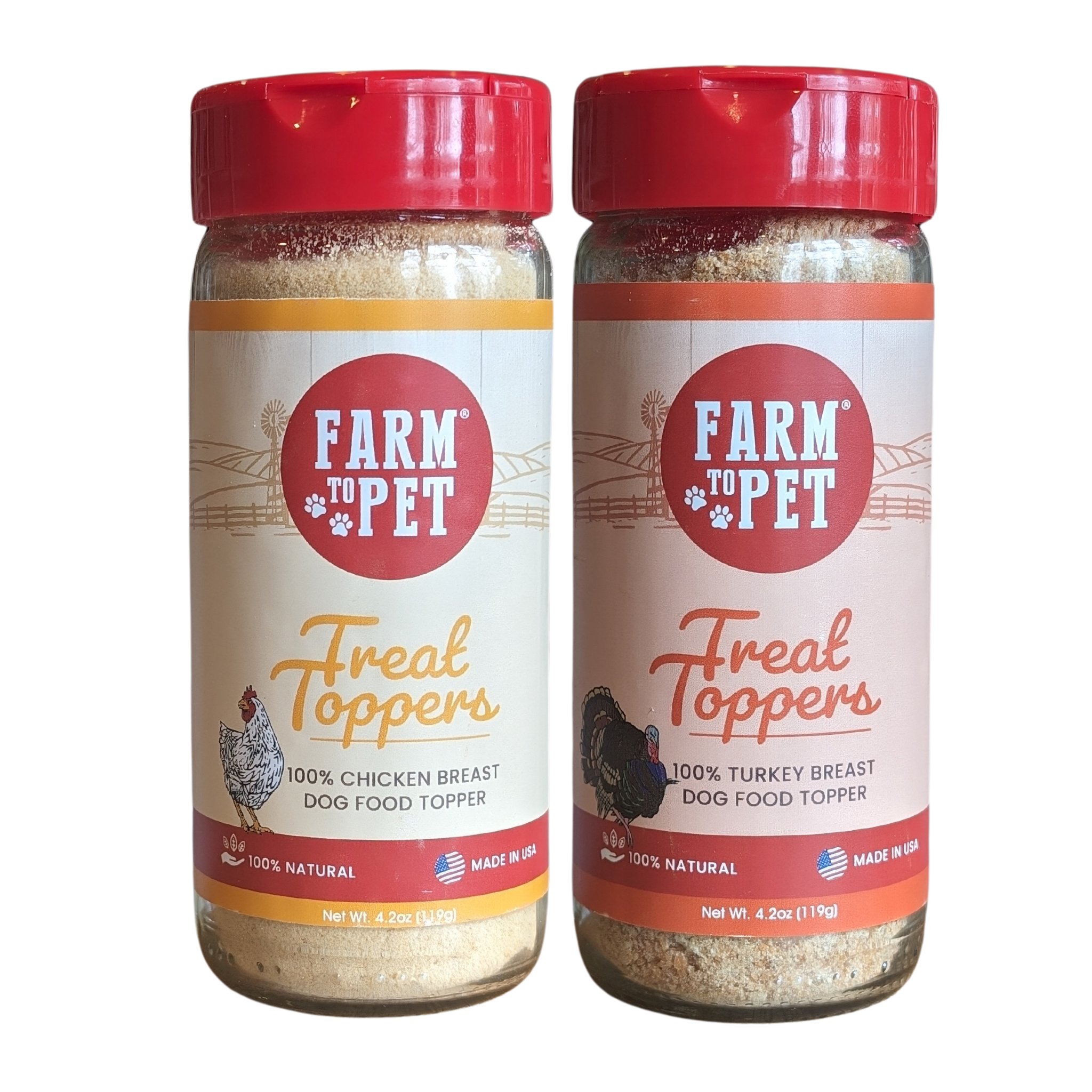 Farm To Pet Chicken & Turkey Dog Food Topper Bundle