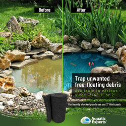 Classic Koi Pond Filter Pad COARSE - Black Bulk Roll Filter Media, Ultra-Durable Latex Coated for Fish Ponds