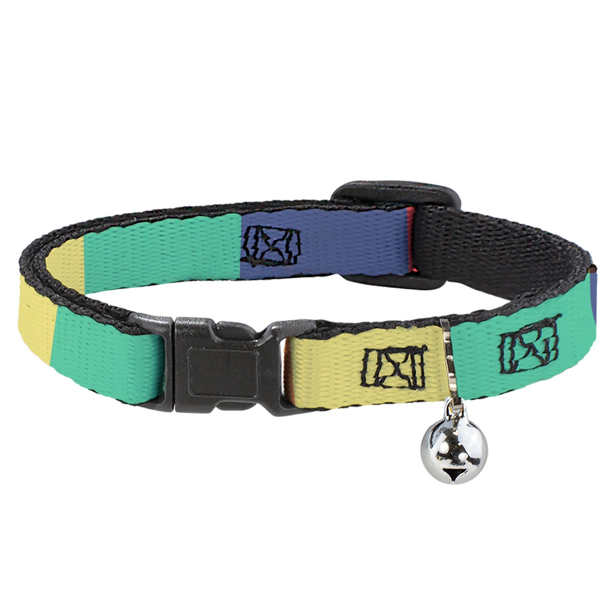 Breakaway Cat Collar with Bell - Summer Essentials Color Block 3