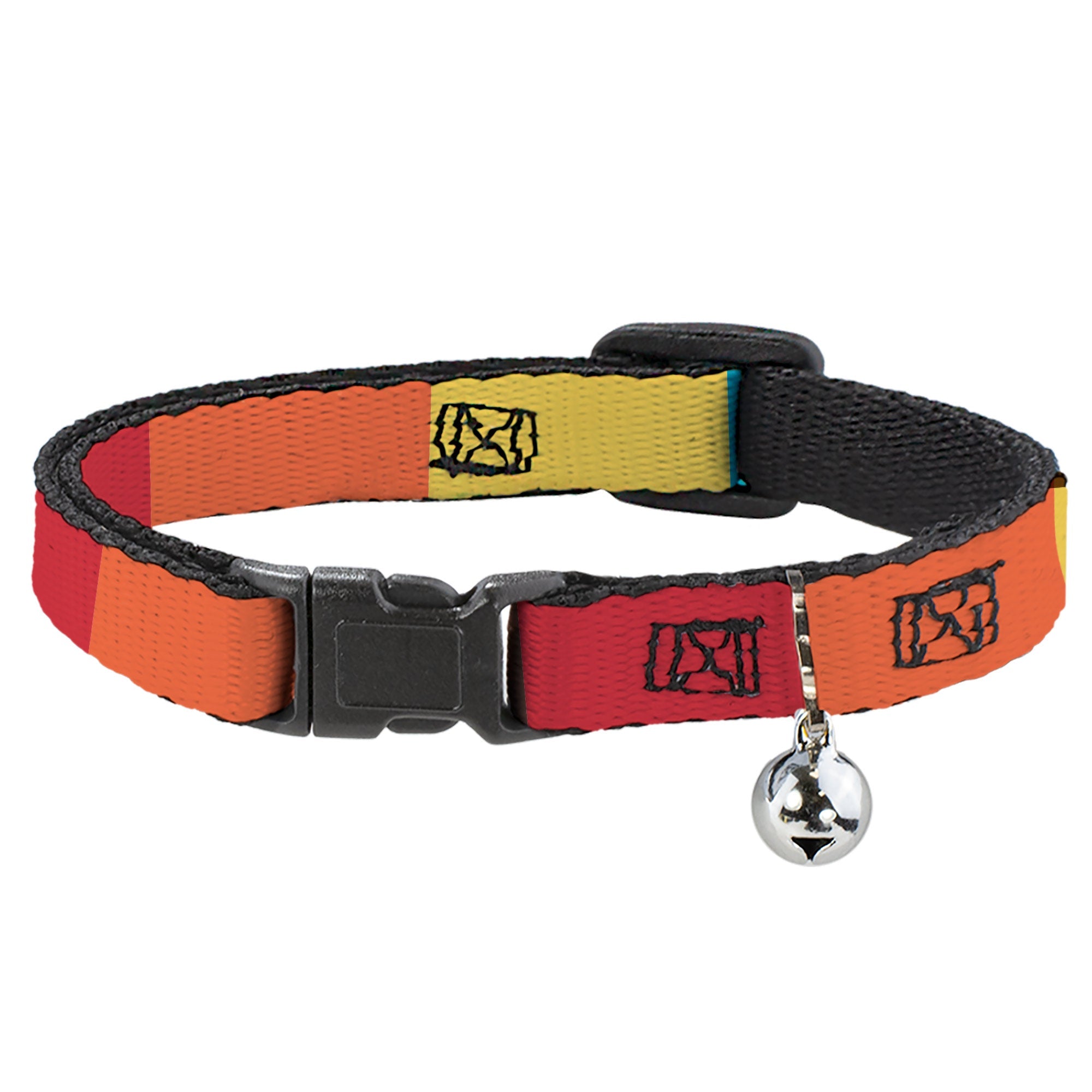 Breakaway Cat Collar with Bell - Summer Essentials Color Block 9