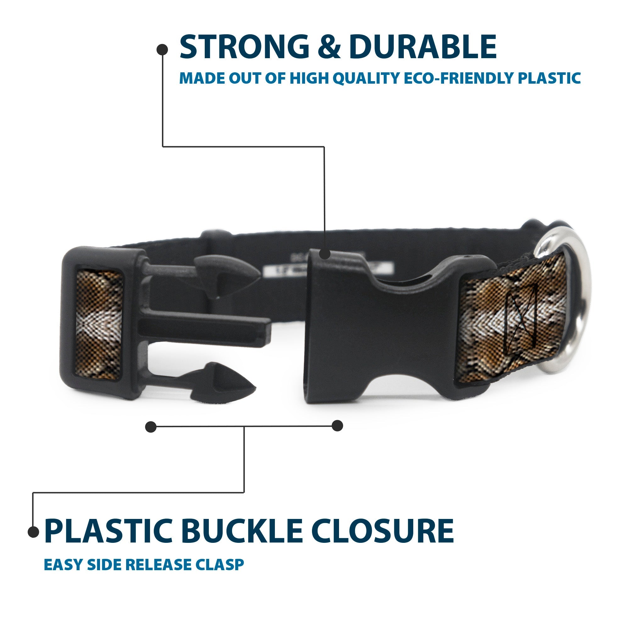 Plastic Clip Collar - Snake Skin 2