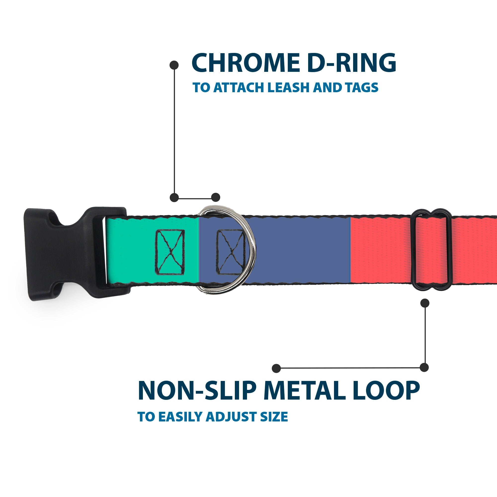 Plastic Clip Collar - Summer Essentials Color Block 3