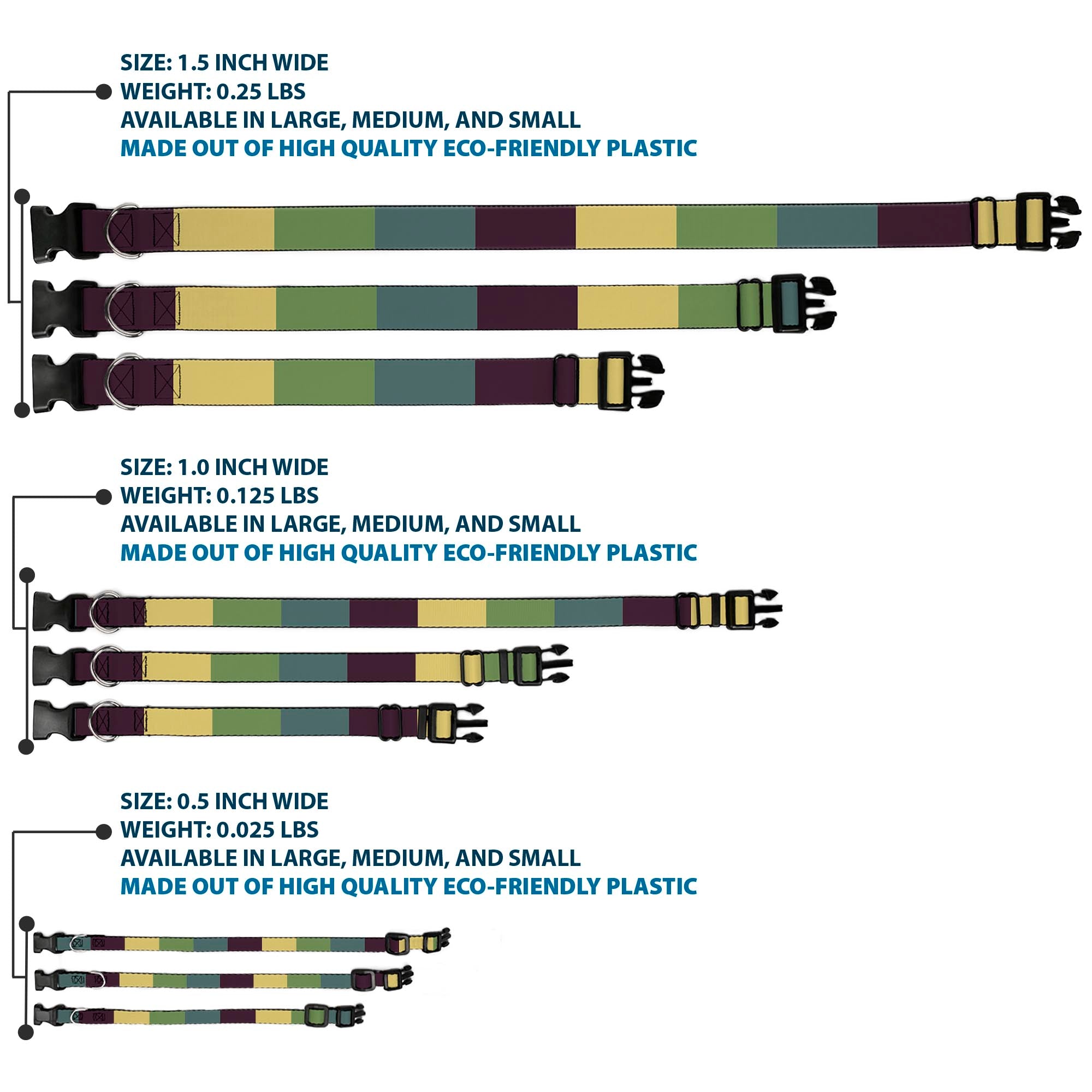 Plastic Clip Collar - Summer Essentials Color Block 5