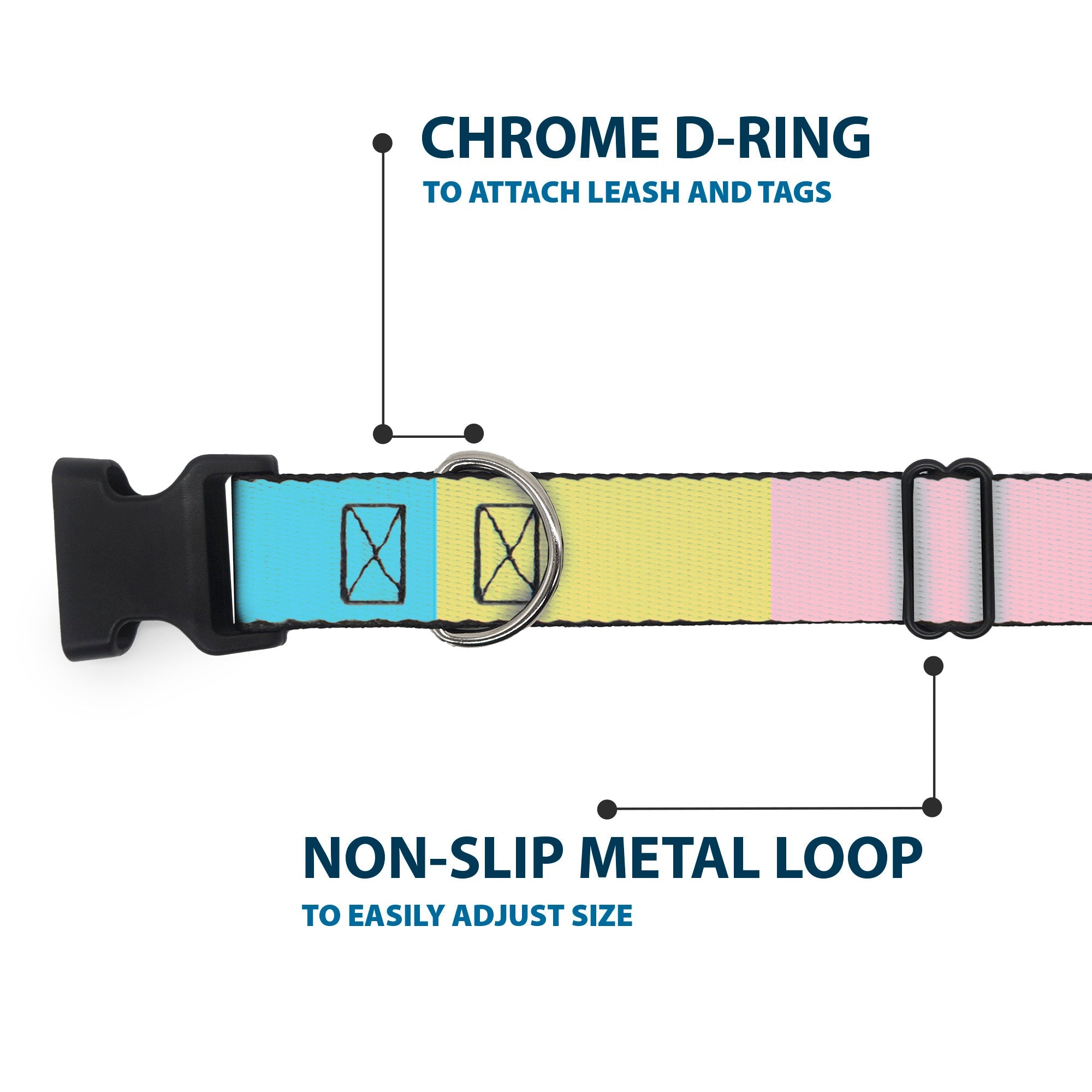 Plastic Clip Collar - Summer Essentials Color Block 6