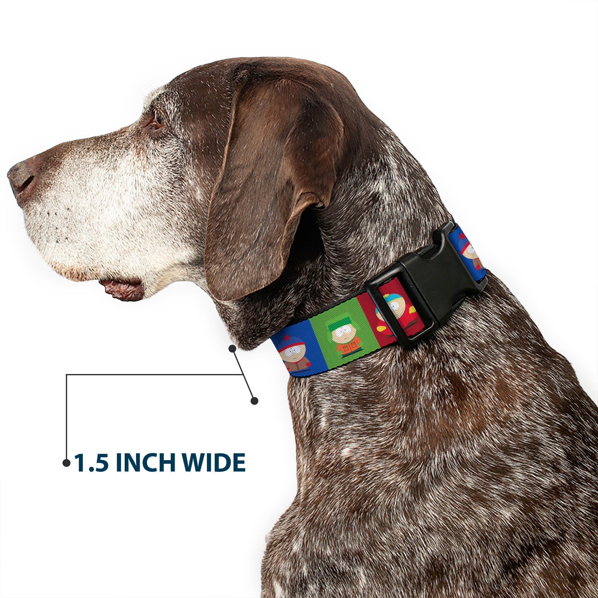 Plastic Clip Collar - South Park Boys Pose Blocks Multi Color