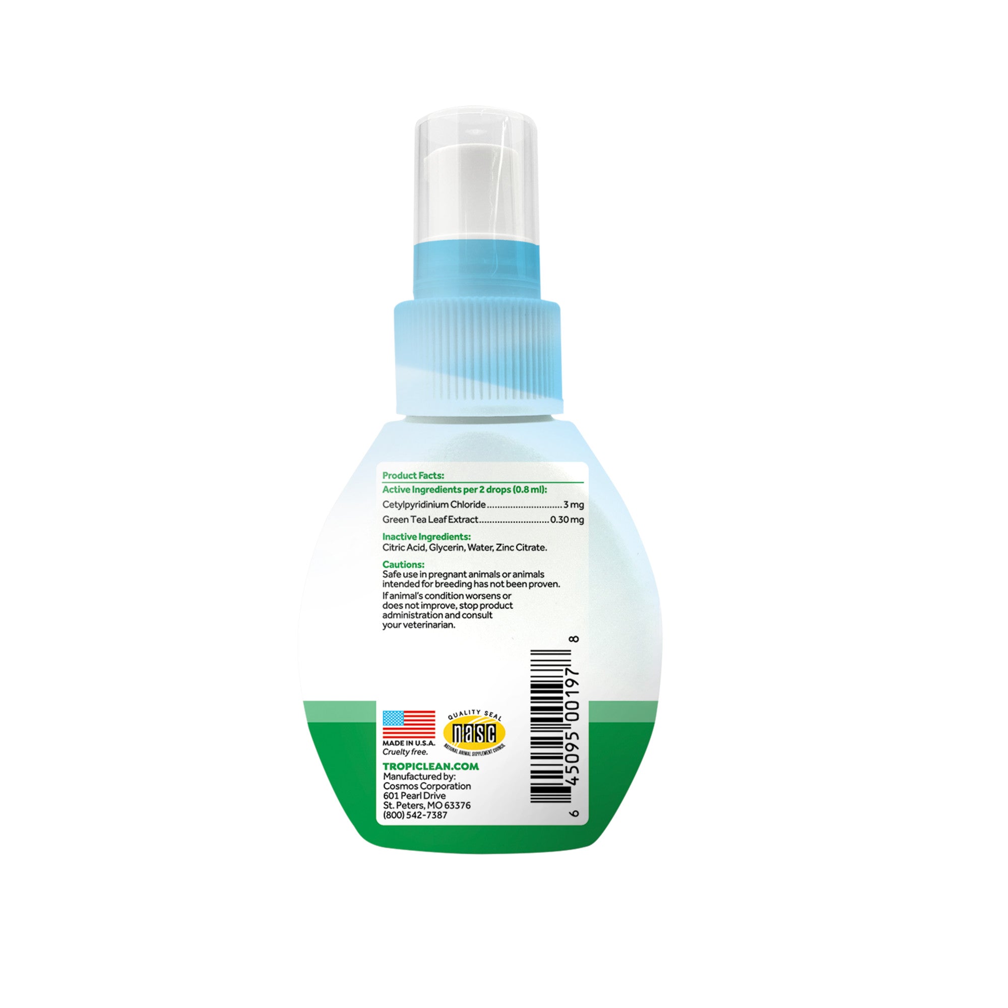 2oz Tropiclean Fresh Breath Oral Care Drops for Dogs