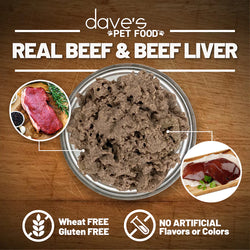 12.5oz Dave's 95% Premium Meats™ Carne de res e hígado de res para perros