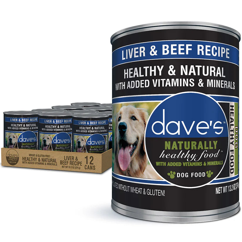 Receta de hígado y carne de res naturalmente saludable de Dave de 13.2 oz