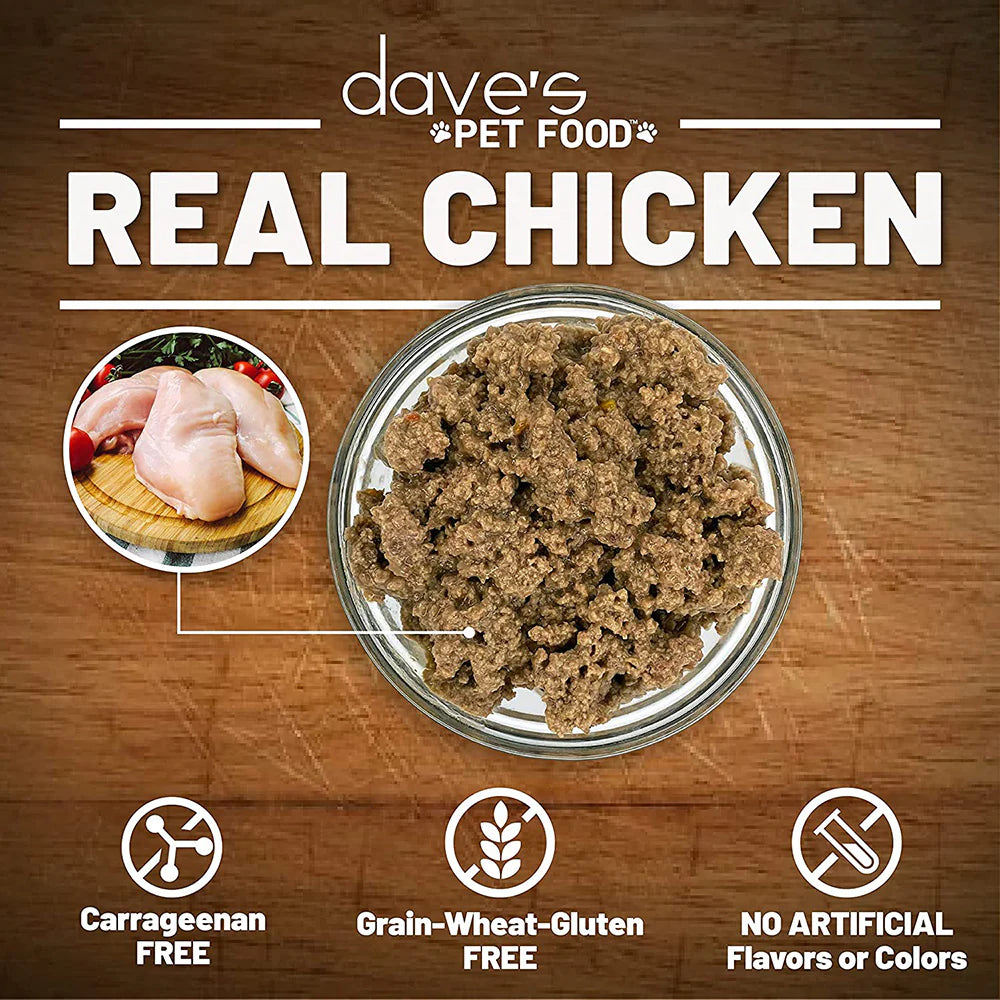 Dave's Naturally Healthy Grain Free Chicken Formula Wet Cat Food (5.5oz)