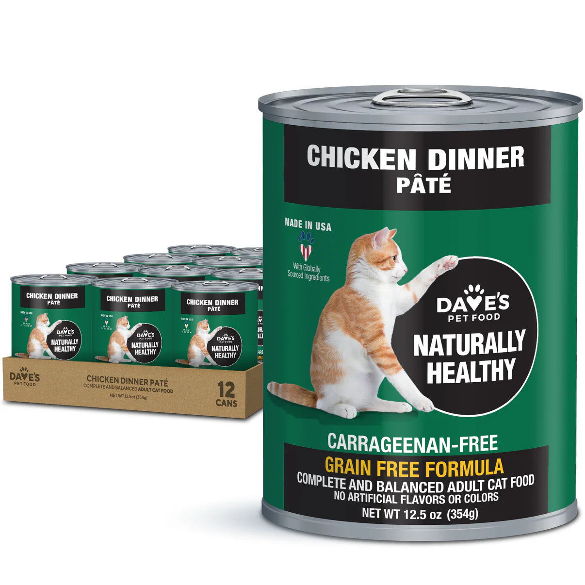 Dave's Naturally Healthy Chicken Dinner Paté Wet Cat Food (12.5oz)