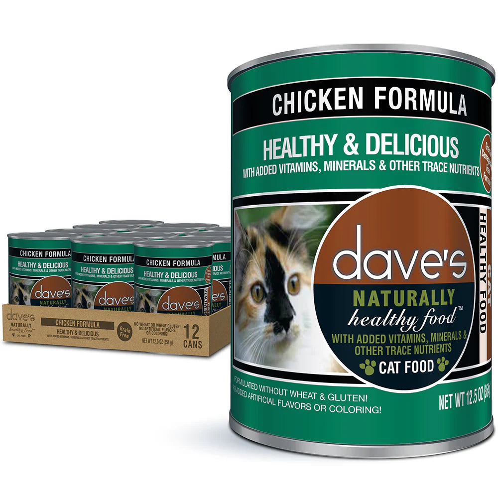 Dave's Naturally Healthy Chicken Dinner Paté Wet Cat Food (12.5oz)