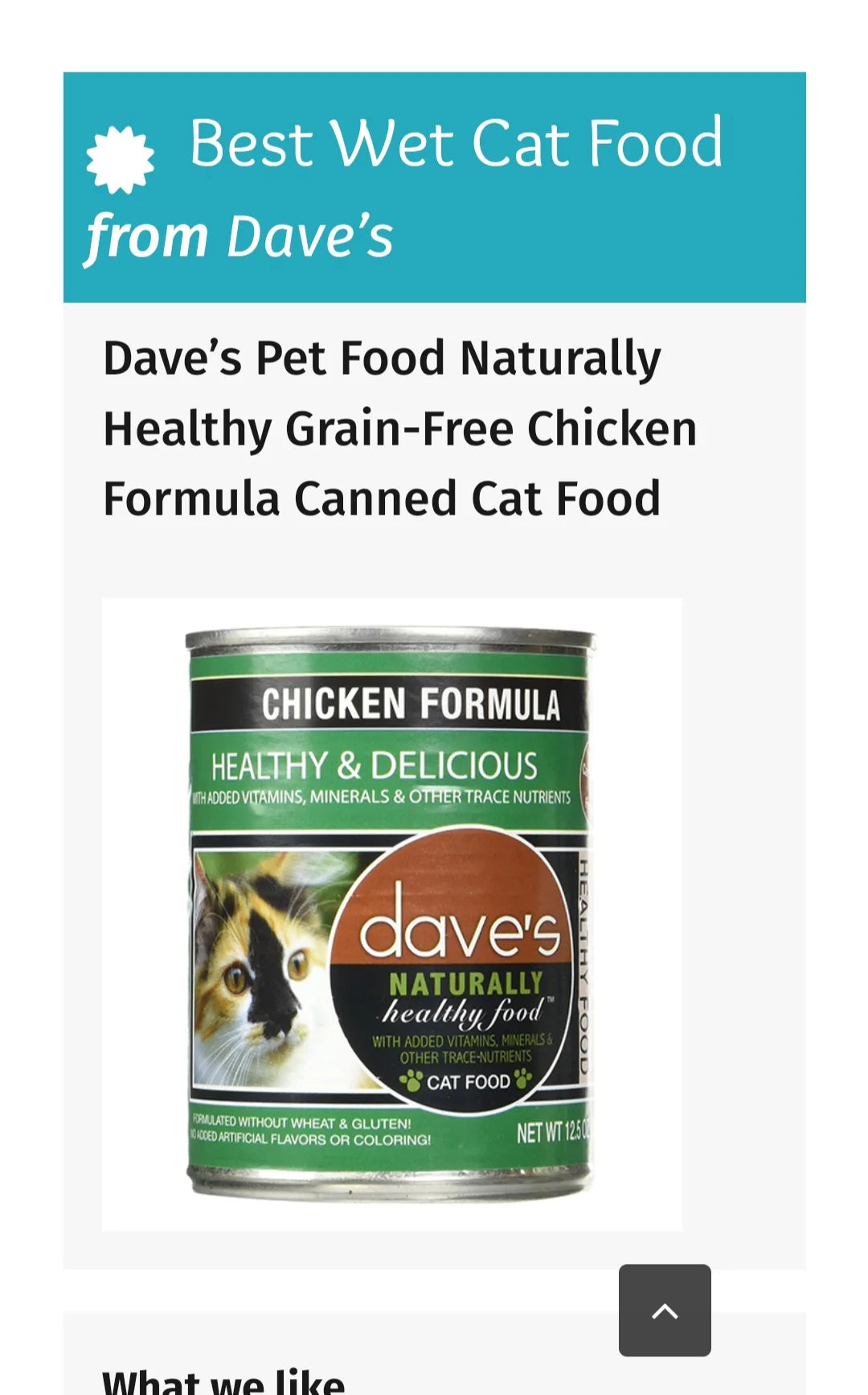 Dave's Naturally Healthy Chicken Dinner Paté Wet Cat Food (12.5oz)