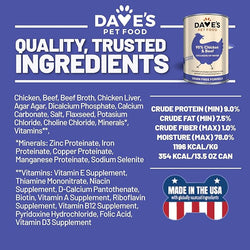 13oz de pollo y carne de res Dave's 95% Premium Meats™ para perros