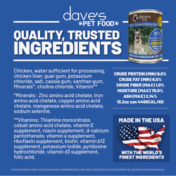 12.5oz Dave's 95% Premium Meats™ Pollo e hígado de pollo para perros